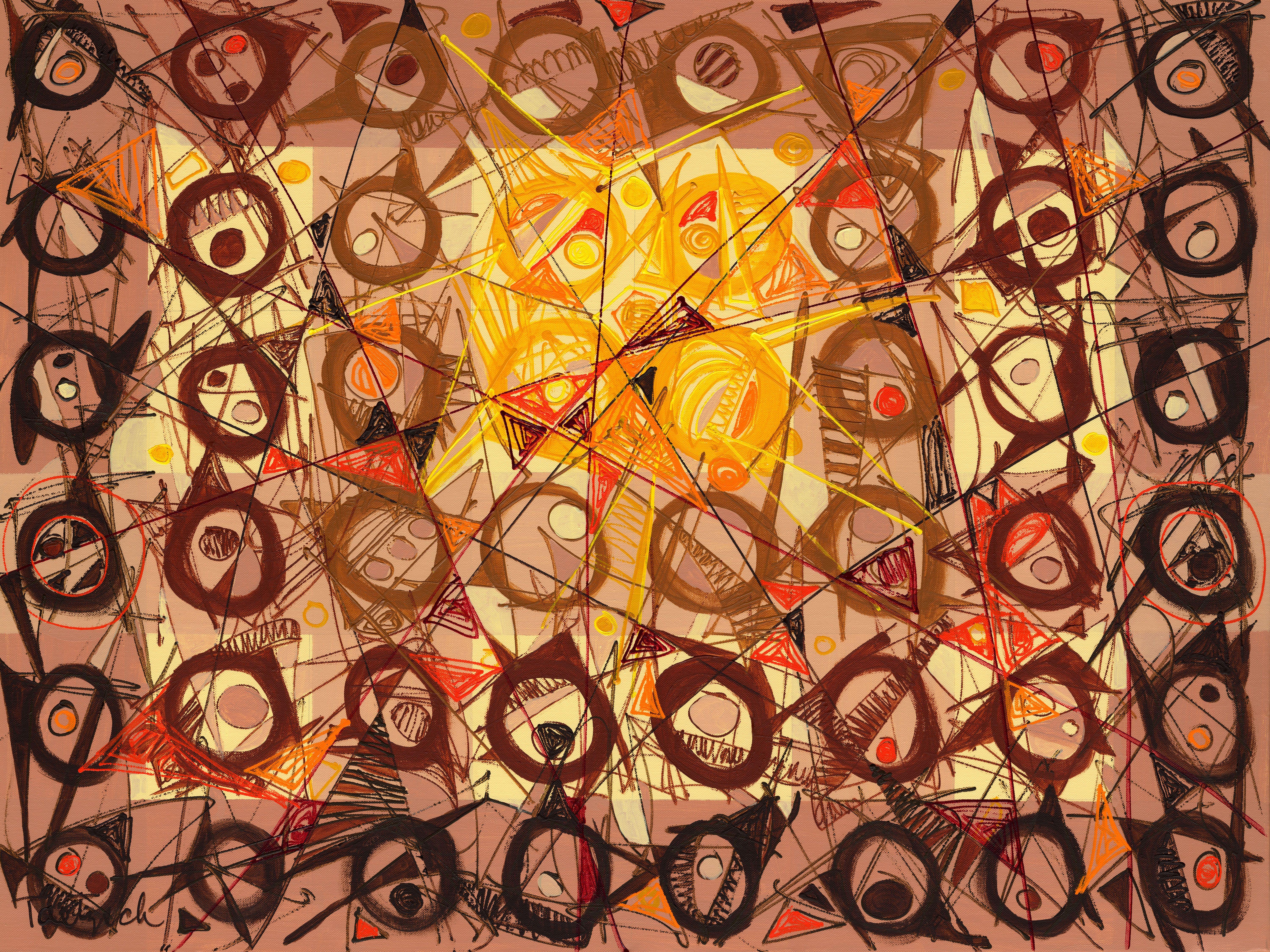 Abstract Painting di Lynne Taetzsch - Arte astratta Sessantasei, Pittura, Acrilico su tela