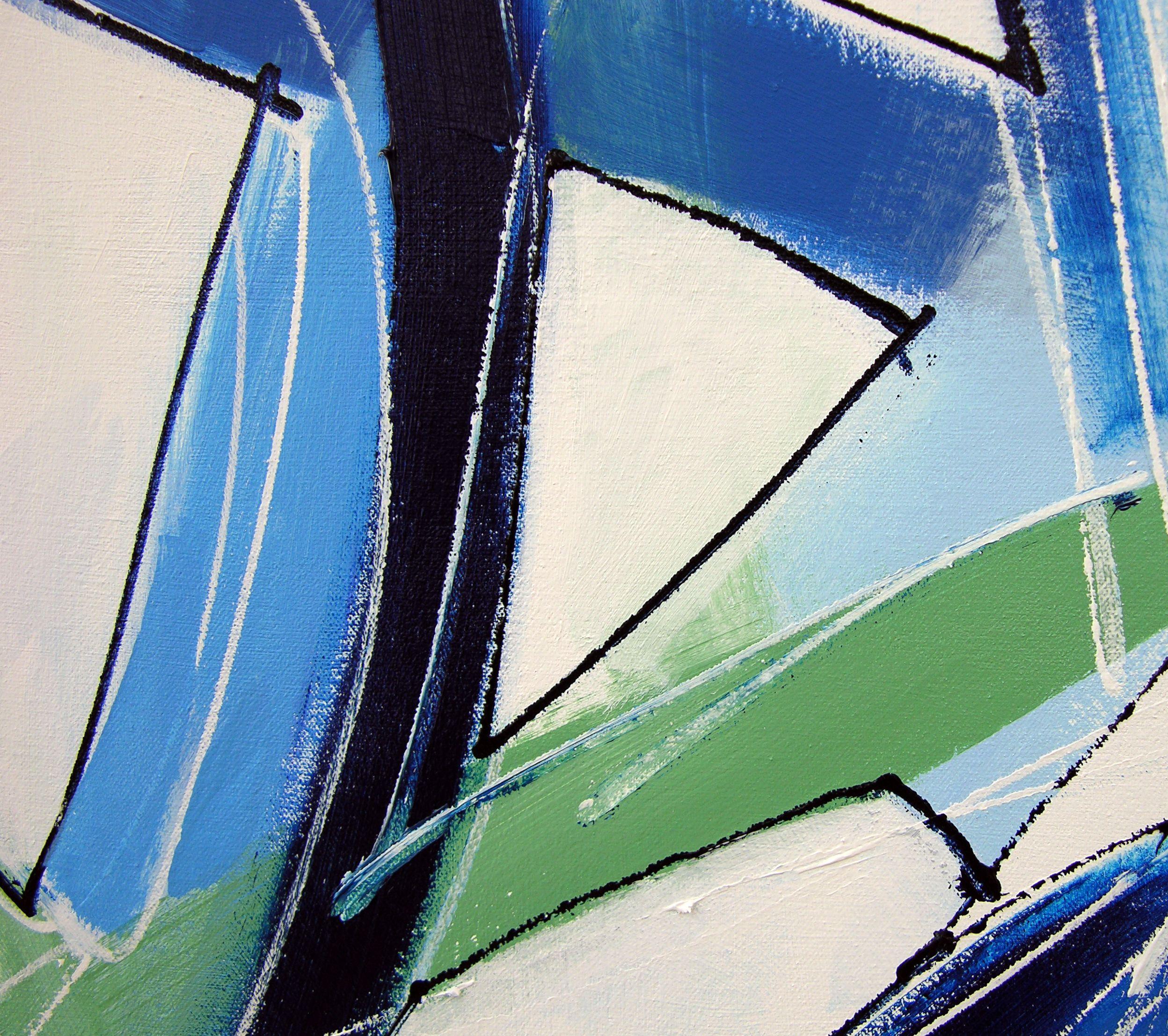 Blue Rhythms, Painting, Acrylic on Canvas For Sale 1
