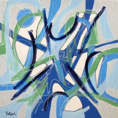 Blue Rhythms, Painting, Acrylic on Canvas