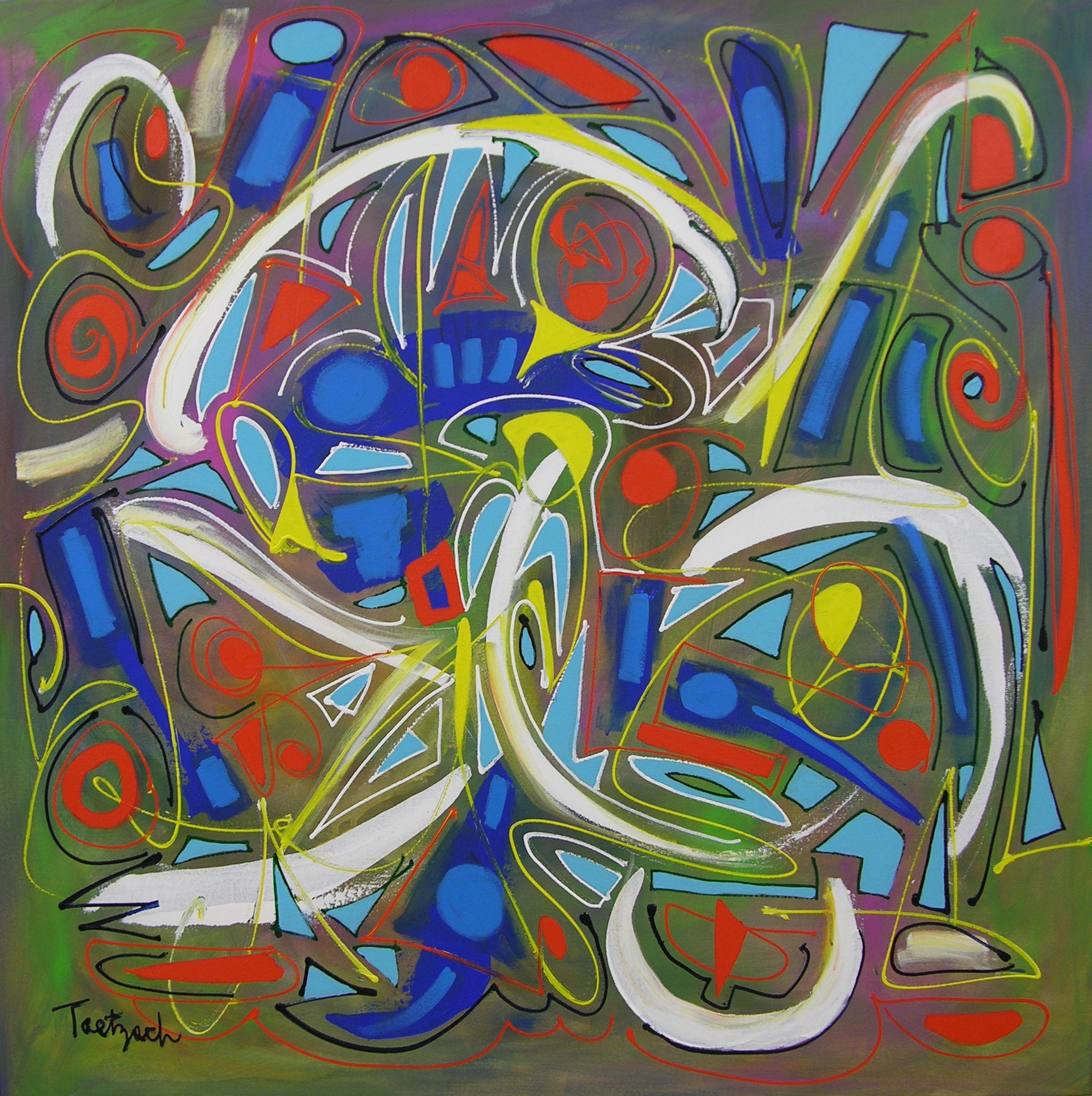 Feuer und Eis, Gemälde, Acryl auf Leinwand
