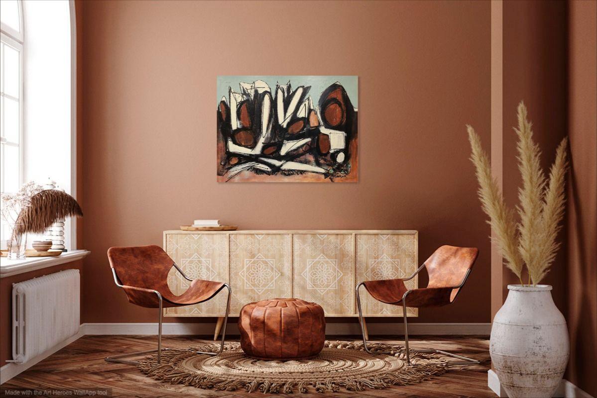 Gefundene Landschaft, Malerei, Acryl auf Leinwand – Painting von Lynne Taetzsch