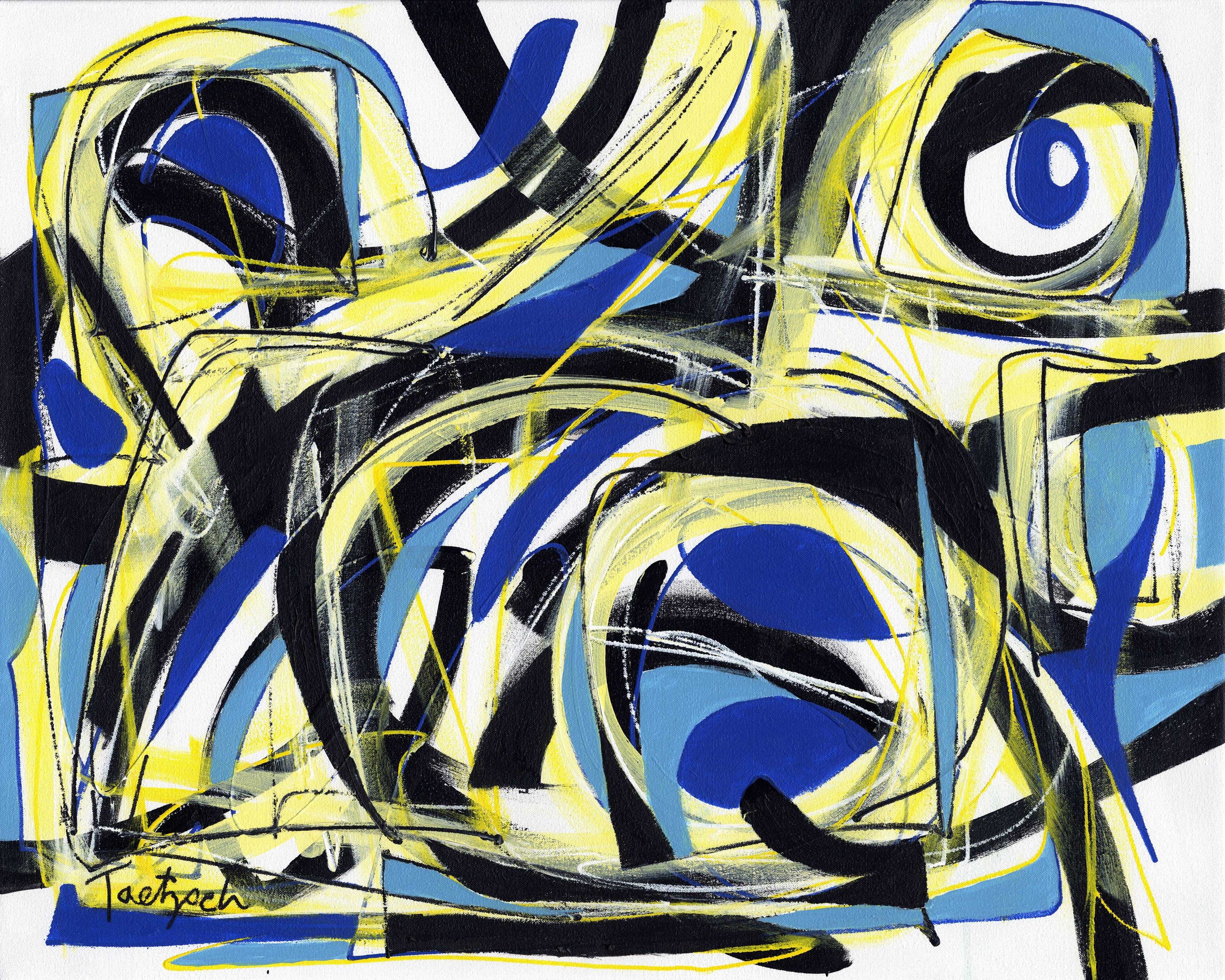 Inspiegabilmente, Pittura, Acrilico su tela - Painting di Lynne Taetzsch