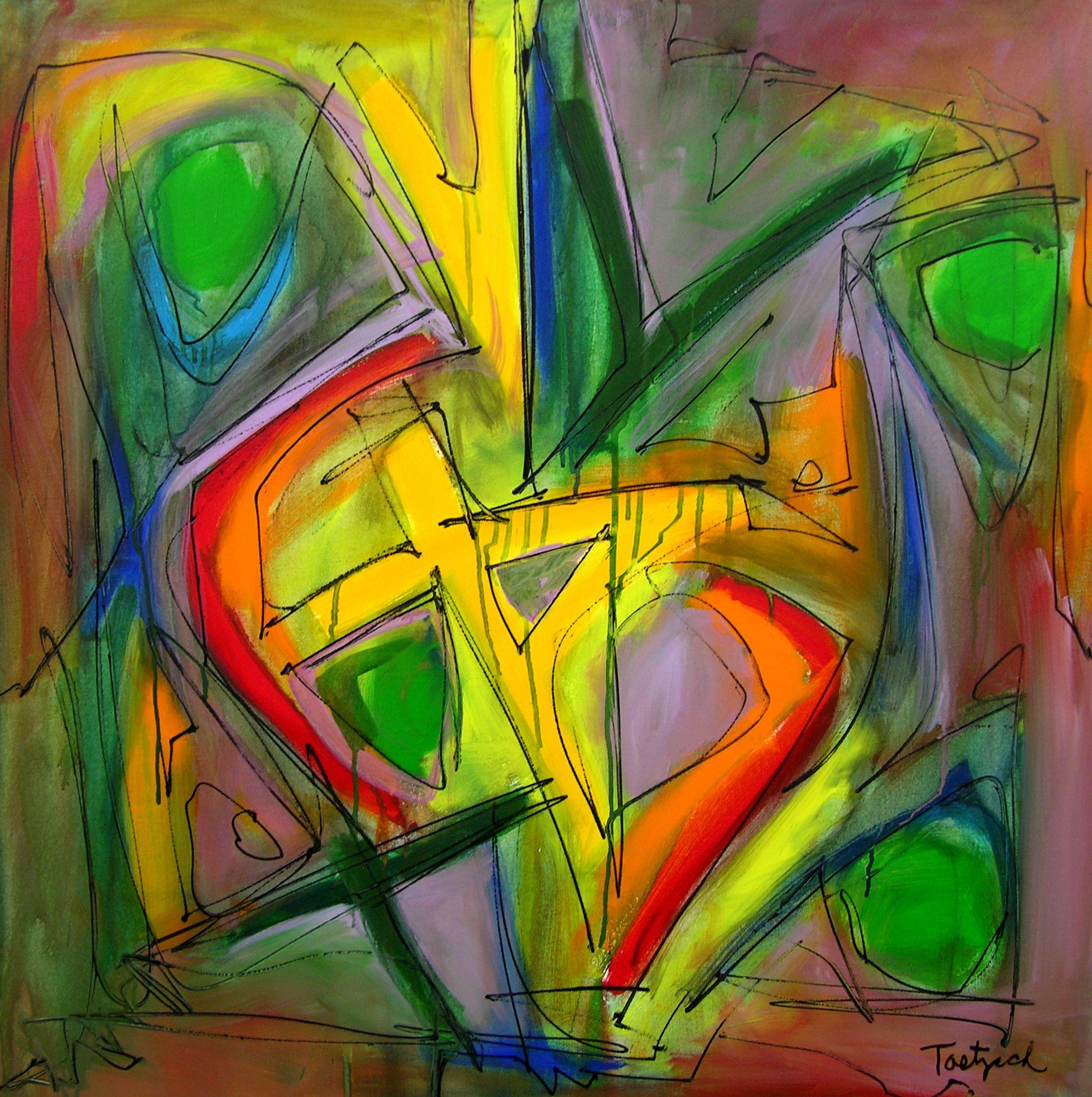 Light My Way, Gemälde, Acryl auf Leinwand – Painting von Lynne Taetzsch