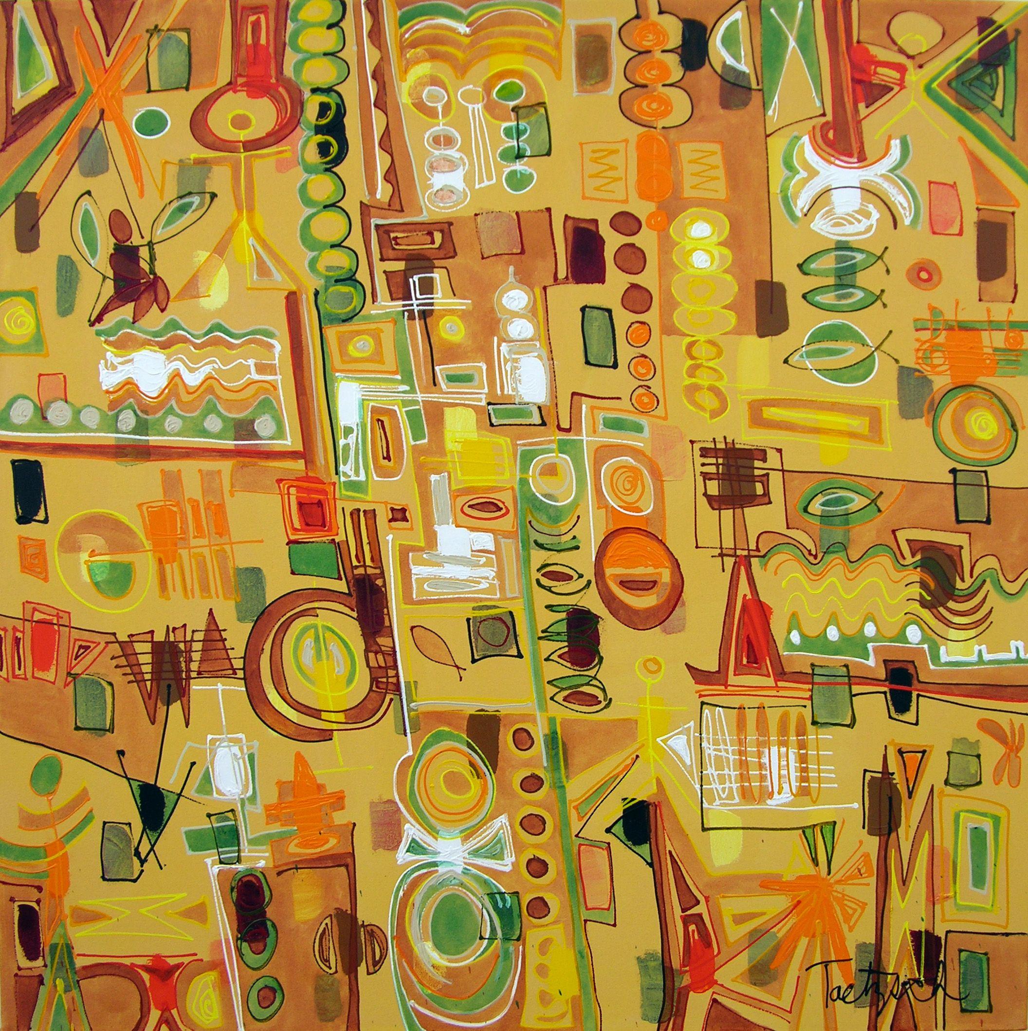 Modern Art Four, Painting, Acrylic on Canvas