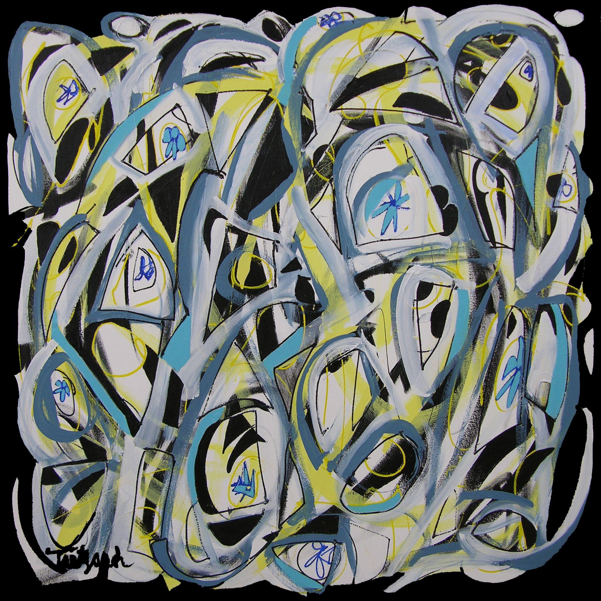 Anidado, Pintura, Acrílico sobre lienzo - Painting de Lynne Taetzsch