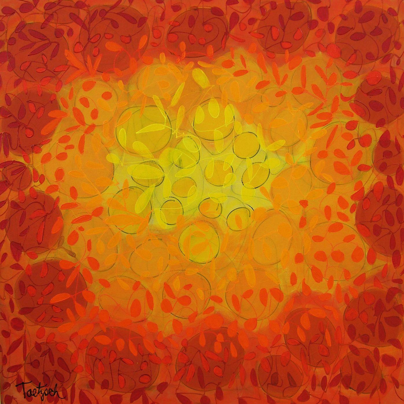 Lynne Taetzsch Abstract Painting - Sunburst, Painting, Acrylic on Canvas