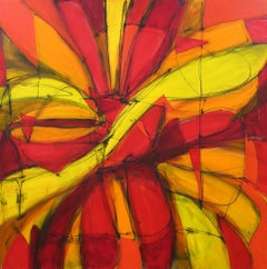 The Knife Cuts, The Petal Falls, Painting, Acrylic on Canvas