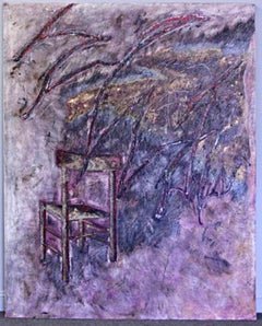 Abstract Landscape, original signed oil painting Sable-Castelli Gallery, unique