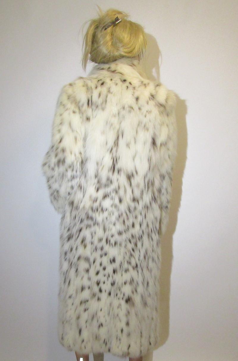 Lynx Belly Fur Coat Full Length Somper Couture Beverly Hills  For Sale 4