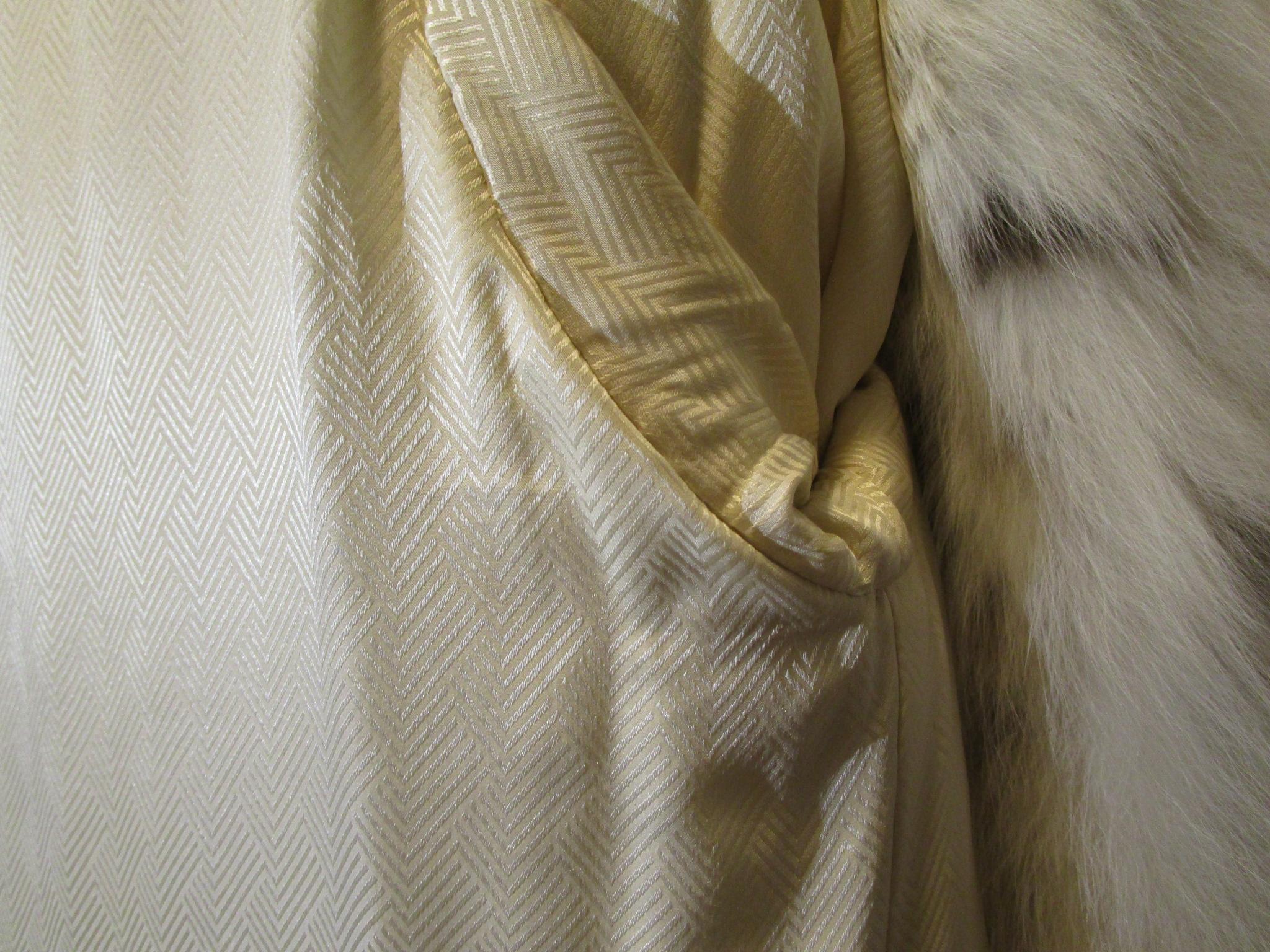 Lynx Belly Fur Coat Full Length Somper Couture Beverly Hills  For Sale 8