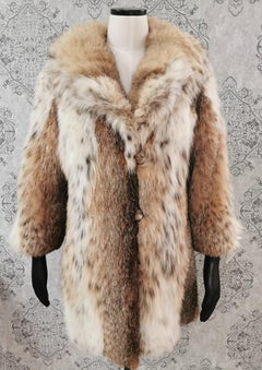 Lynx bob cat fur coat size 6 ~no duties