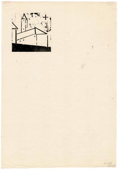 'Church with Star' – Artist's Personal Letterhead, Bauhaus Modernism