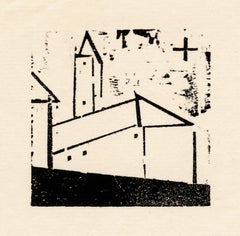 'Church with Star' – Artist's Personal Letterhead, Bauhaus Modernism