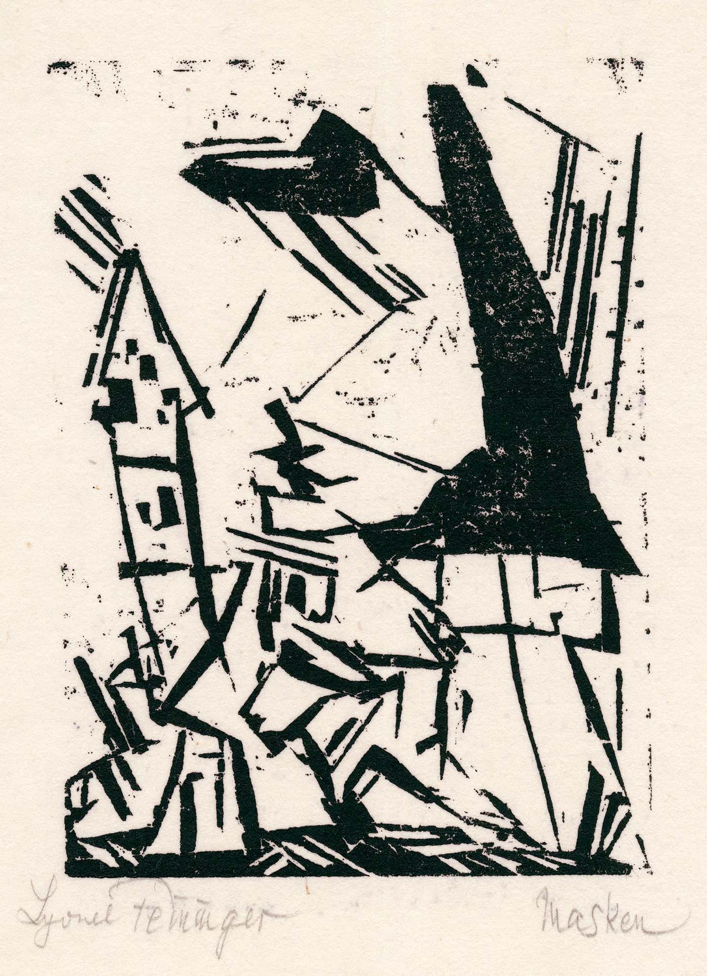 Lyonel Feininger - 'Masken (Masks)' — German Expressionism, Bauhaus For ...