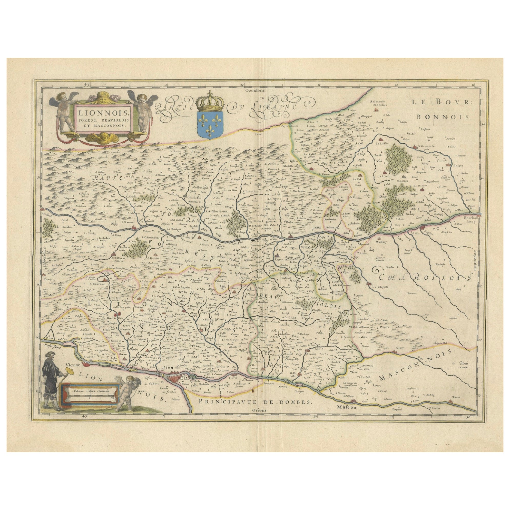 Lyonnais, Beaujolais, Forez, Mâconnais : Une représentation des provinces françaises en 1644