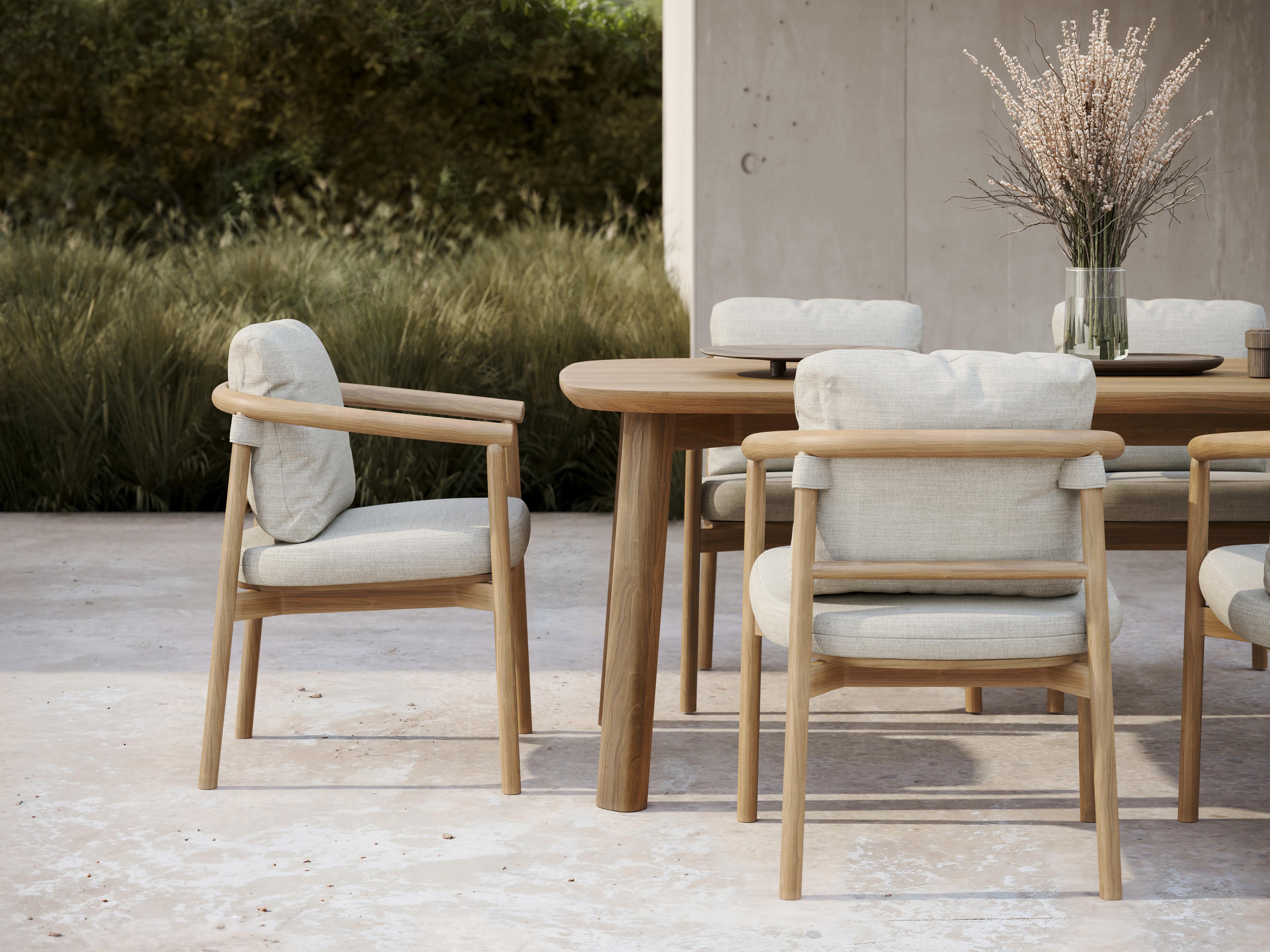 Post-Modern Lyora 250 FSC Teak Wood Oblong Dining Table For Eight by SNOC For Sale