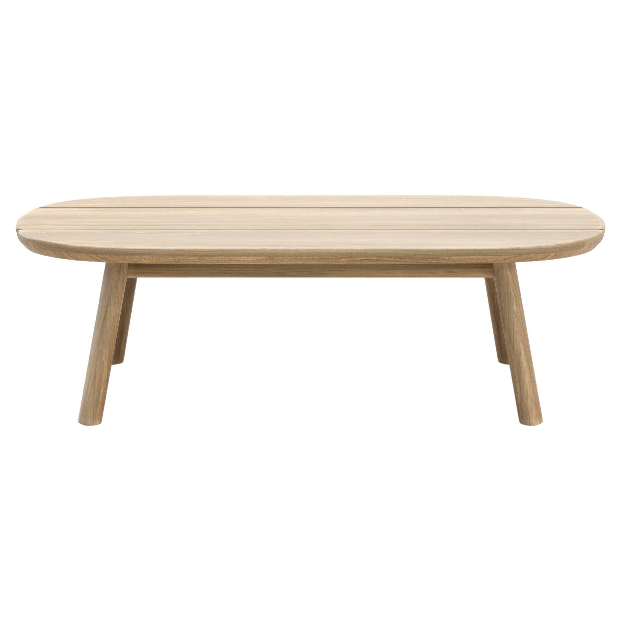 Lyora FSC Teak Wood Oblong Low Coffee Table by SNOC For Sale