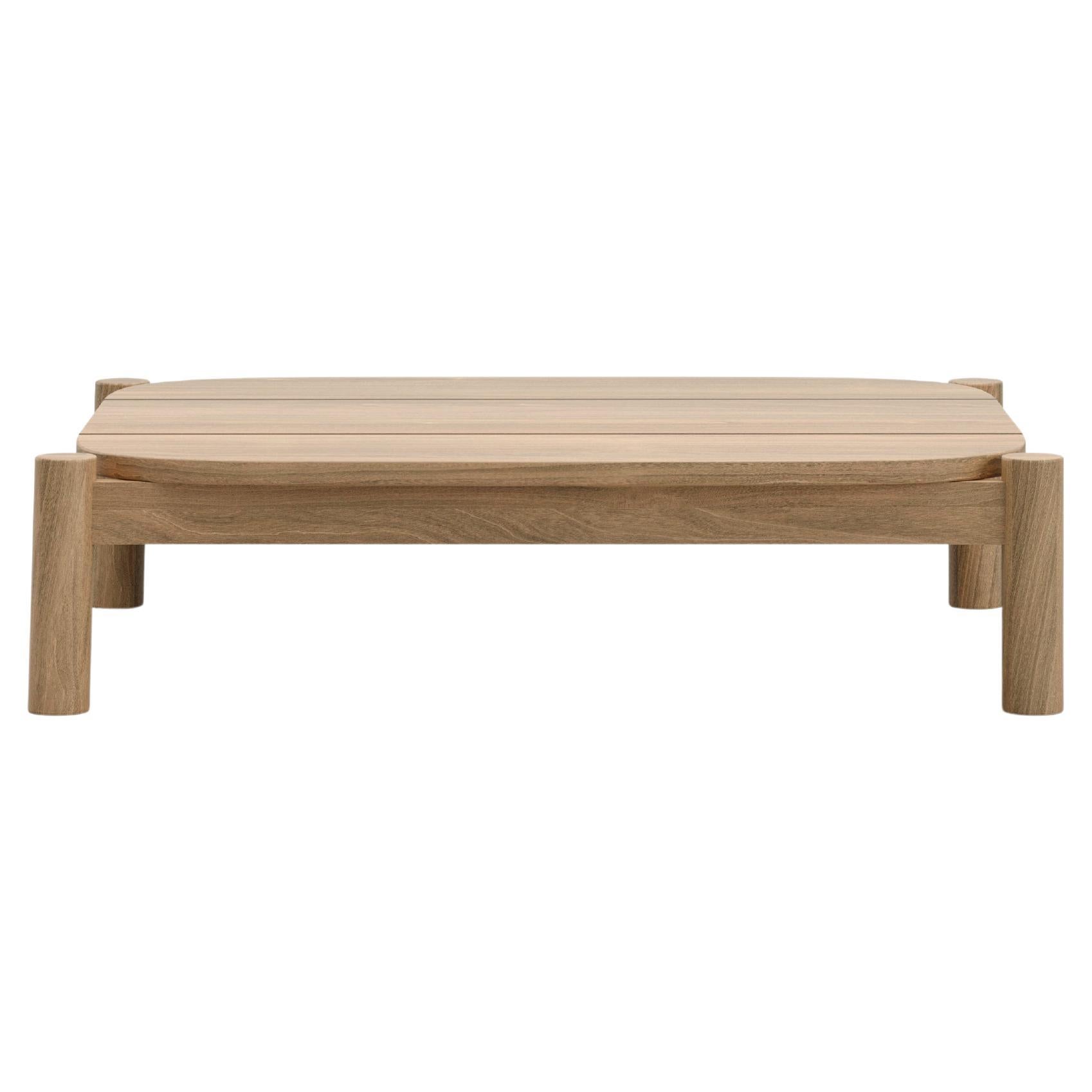 Lyora FSC Teak Wood Rectangular Low Modular Coffee Table by SNOC