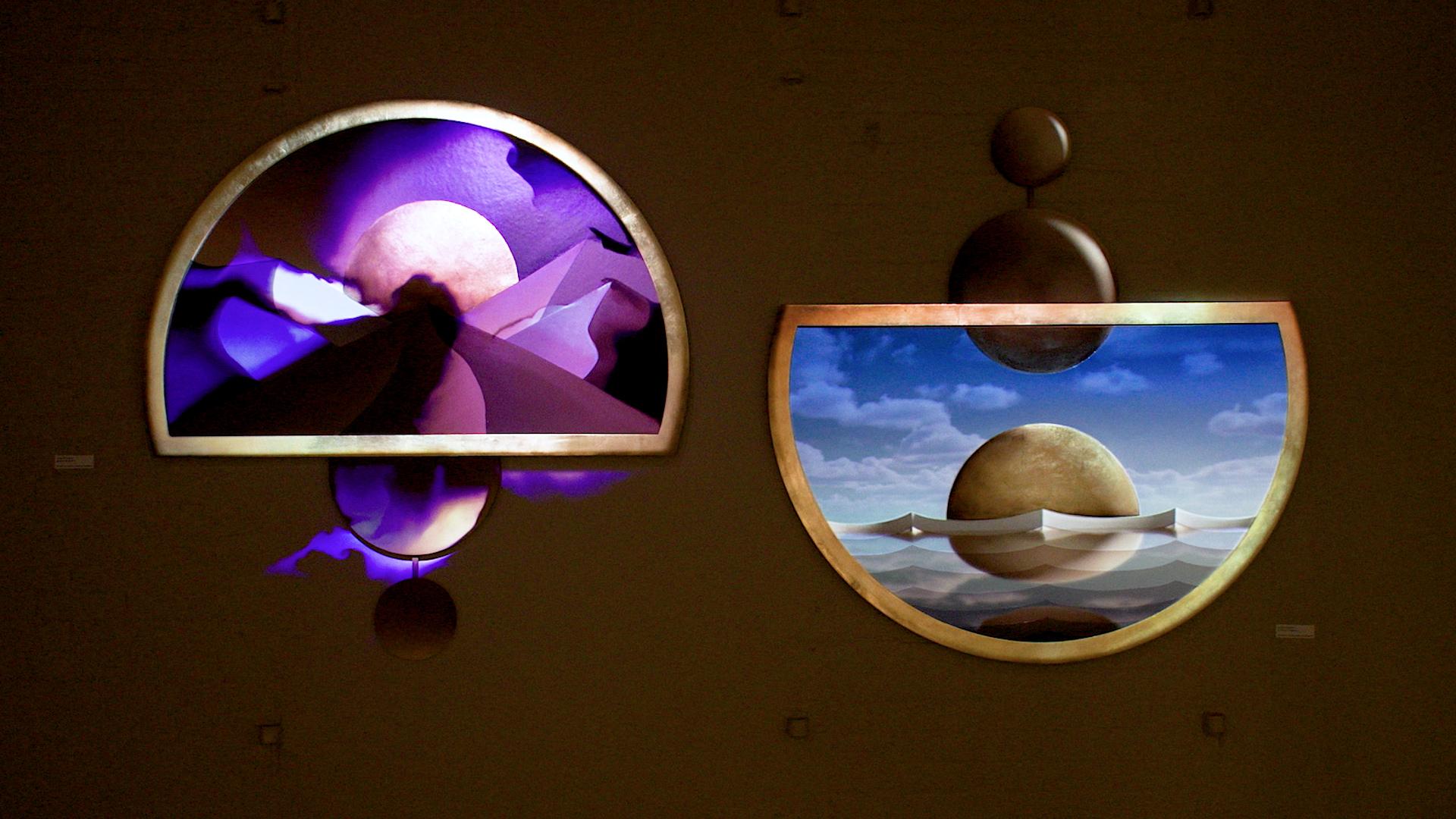 As Above So Below II Quadro con cornice ad olio + Mappatura per proiezione di Lyora Pissarro 12