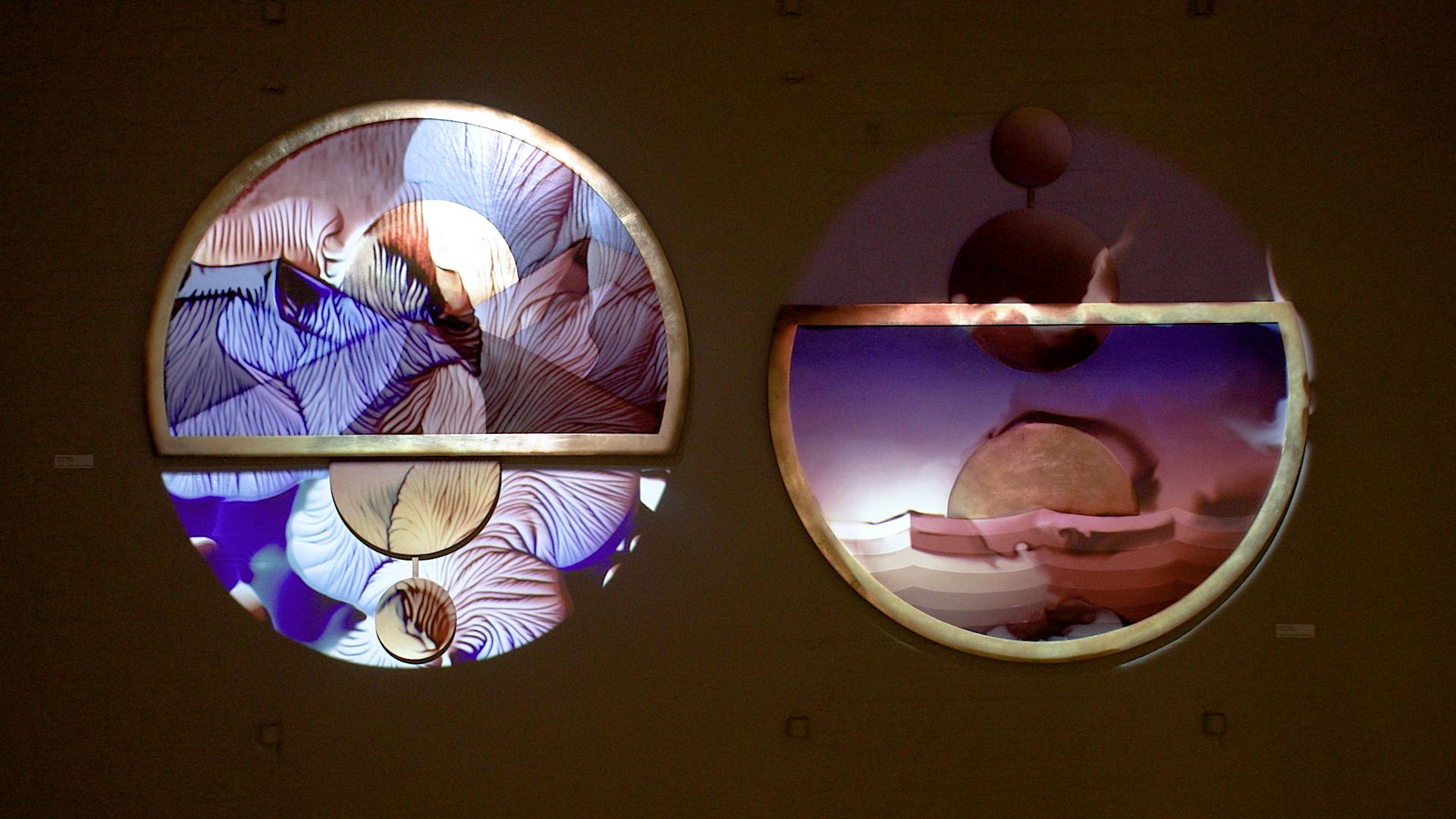 As Above So Below II Quadro con cornice ad olio + Mappatura per proiezione di Lyora Pissarro 13