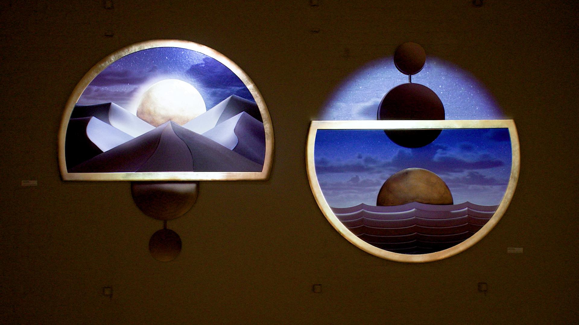As Above So Below II Quadro con cornice ad olio + Mappatura per proiezione di Lyora Pissarro 8