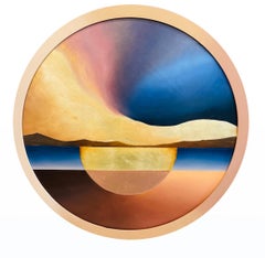 In the Eye of the Wave Landscape Oil Painting on Wood by Lyora Pissarro, Framed
