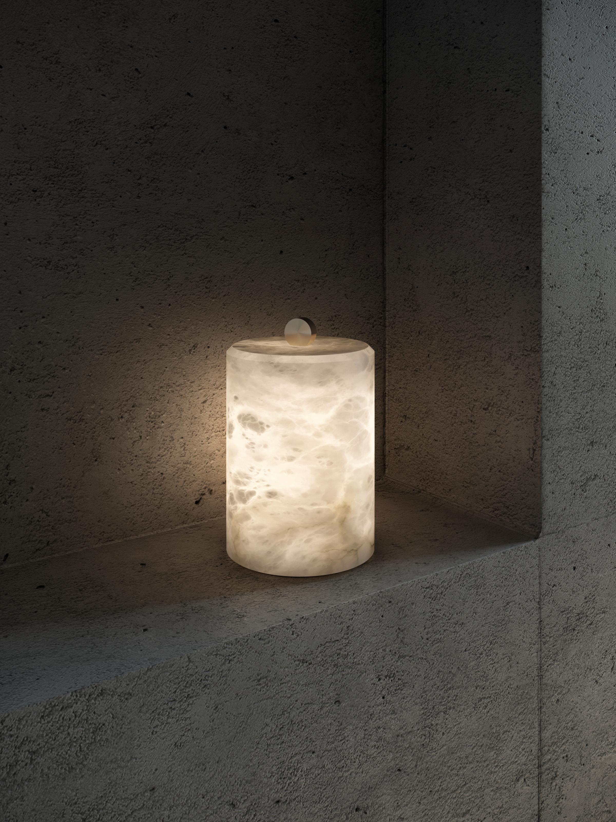 Modern Lyra Alabaster Table Lamp by Atelier Alain Ellouz