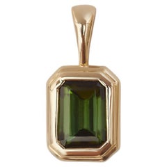 Pendentif Lyra Baguette III en tourmaline verte 1CW