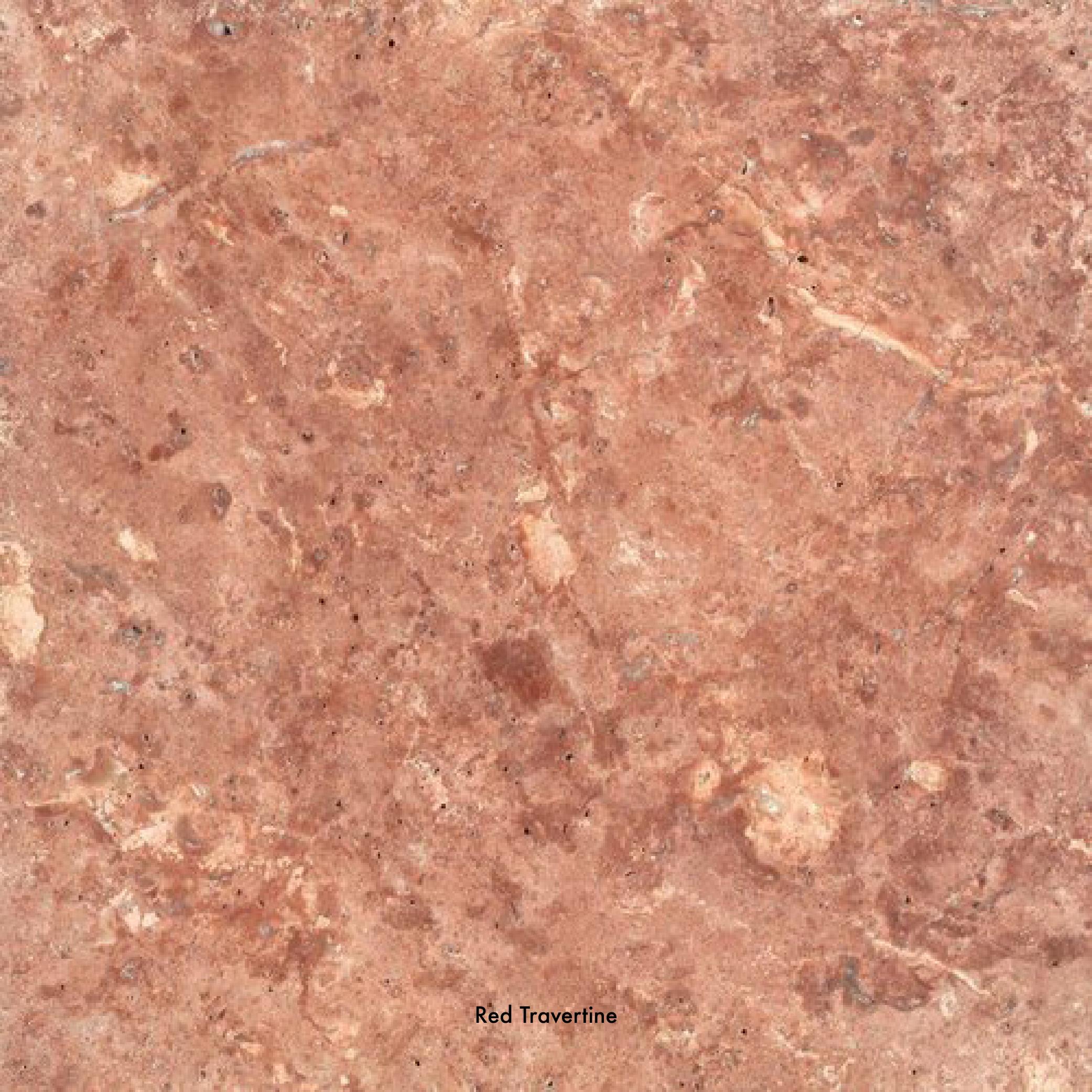 Table basse Lyra en travertin rouge en vente 1