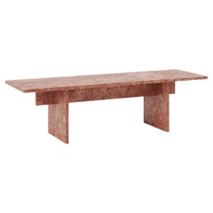 Lyra Coffee Table in Red Travertine