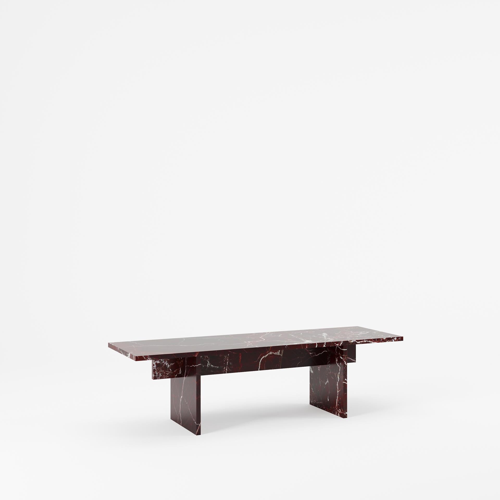 Sud-africain Table basse Lyra de Rosso Levanto en vente