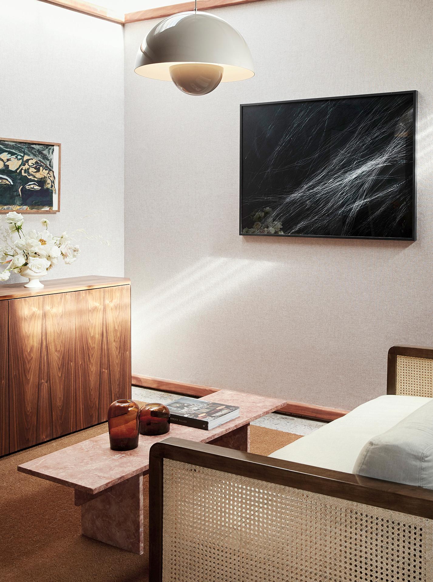 Granit Table basse Lyra de Rosso Levanto en vente