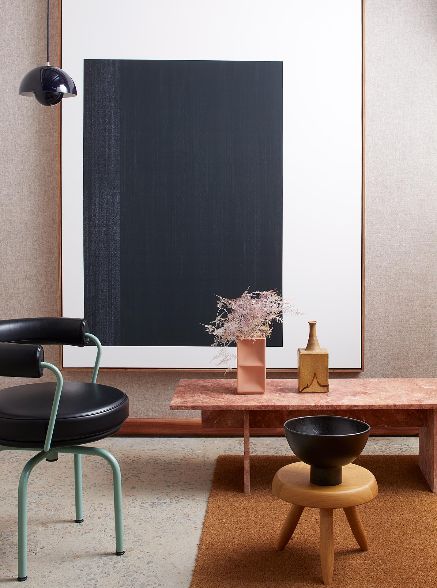 XXIe siècle et contemporain Table basse Lyra en travertin en vente