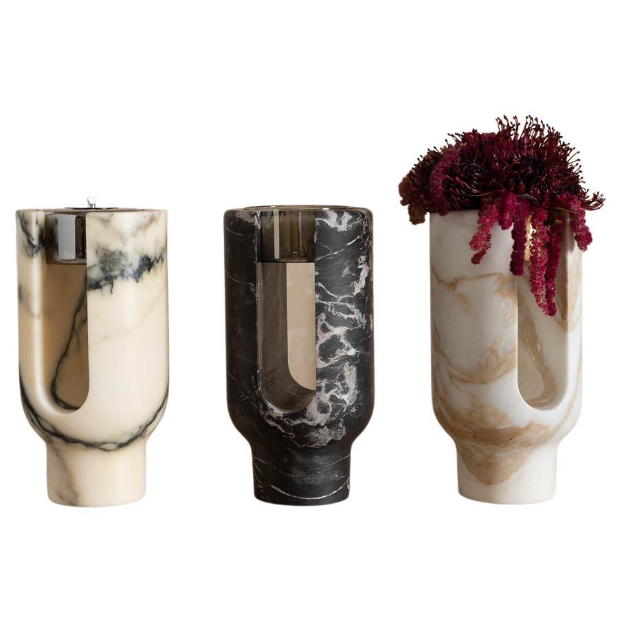Lyra Marble Candleholder For Sale