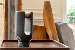 Blumenvase und Kerzenhalter aus Marmor von Dan Yeffet, Dan Yeffet, Marmor