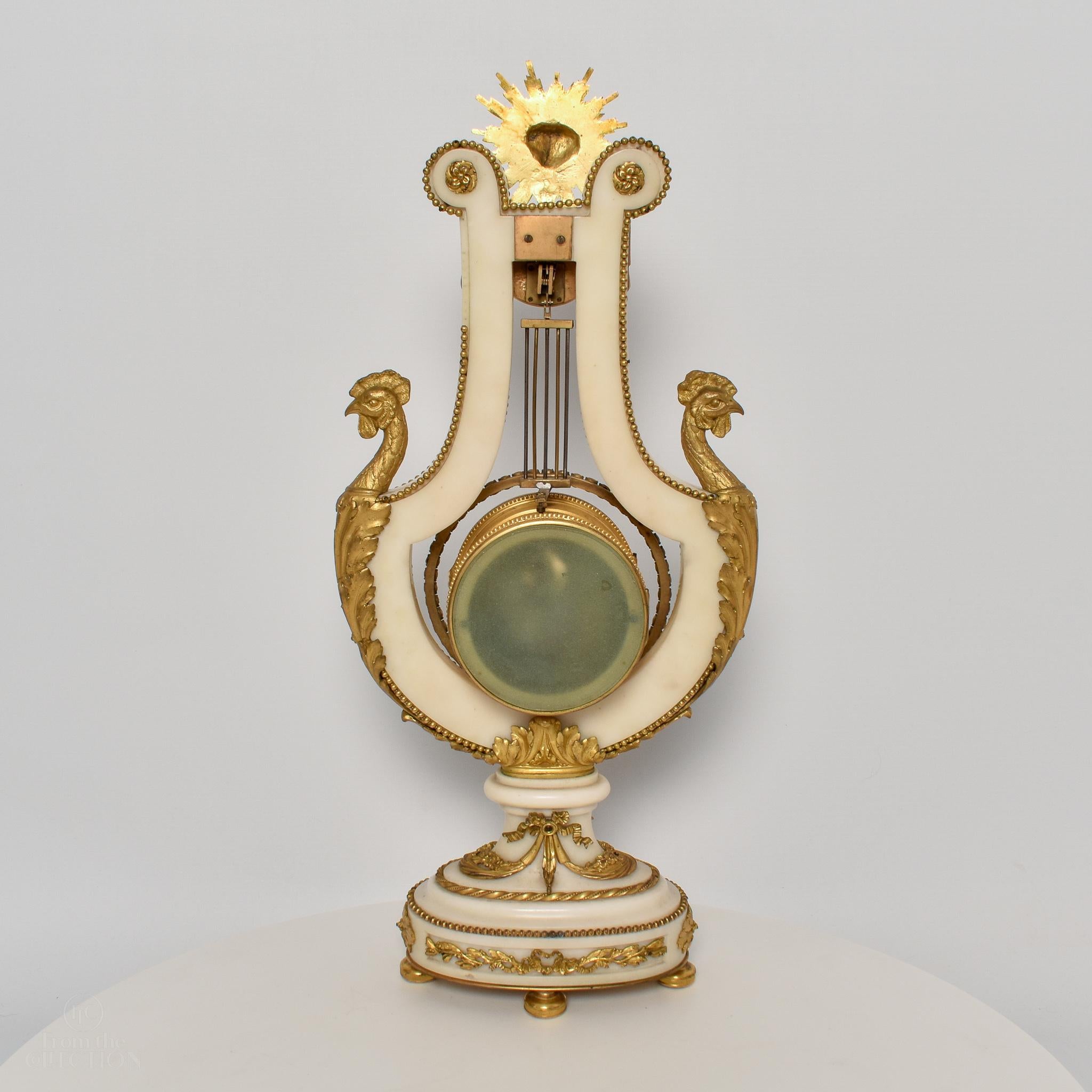 Lyre Clock, 19th Century For Sale 2