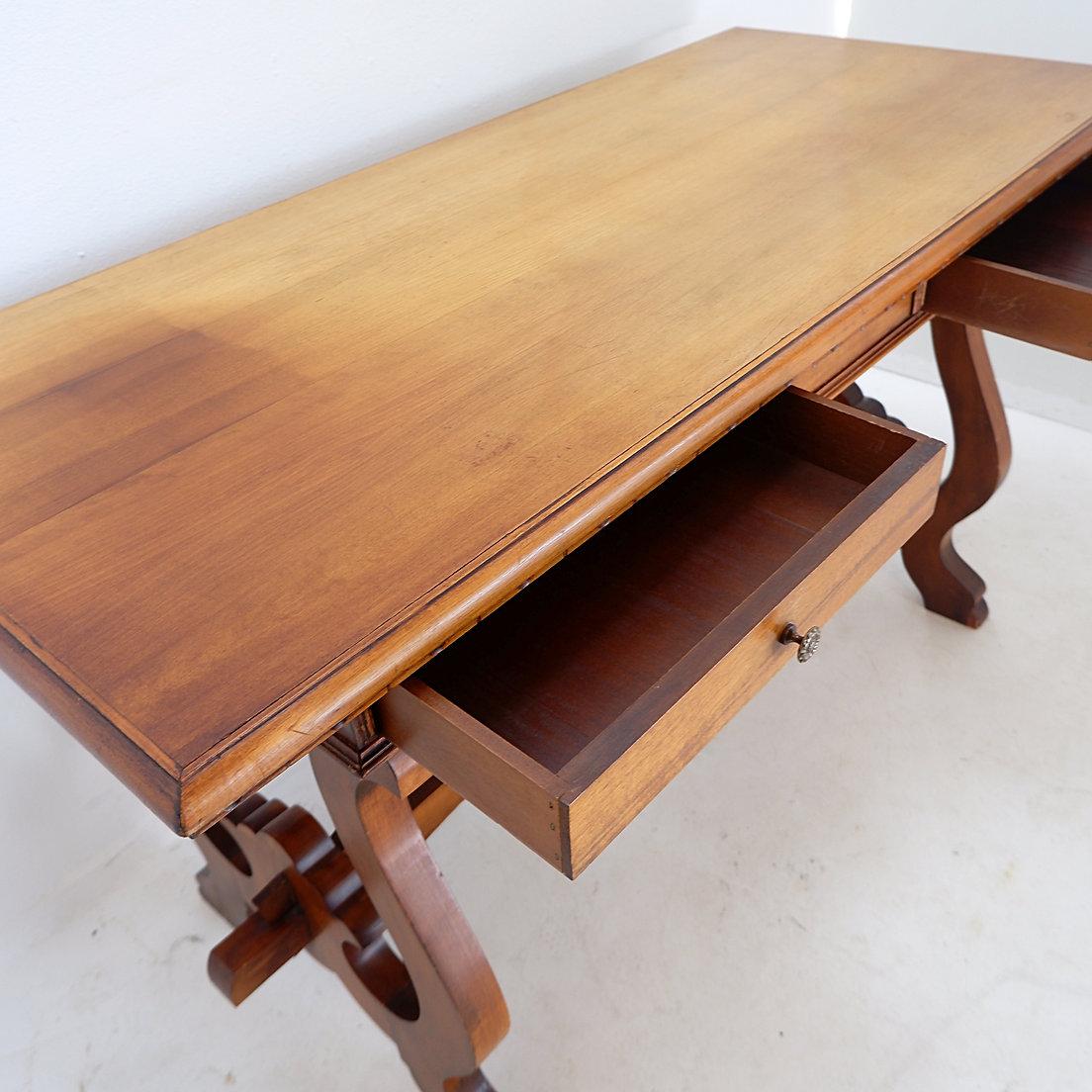 Lyre console table or desk - 20th century - H : 79, 5cm For Sale 8