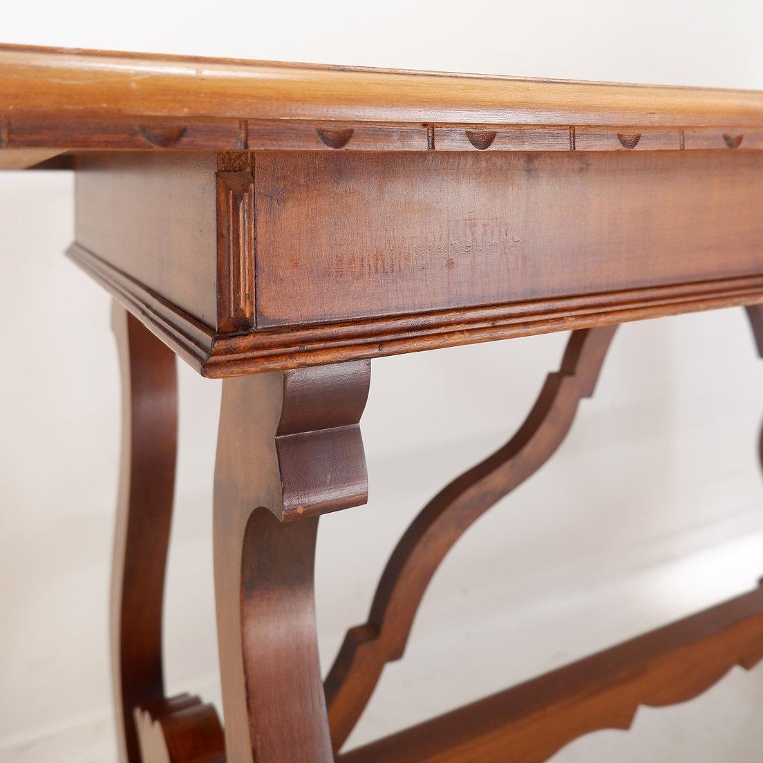 Italian Lyre console table or desk - 20th century - H : 79, 5cm For Sale
