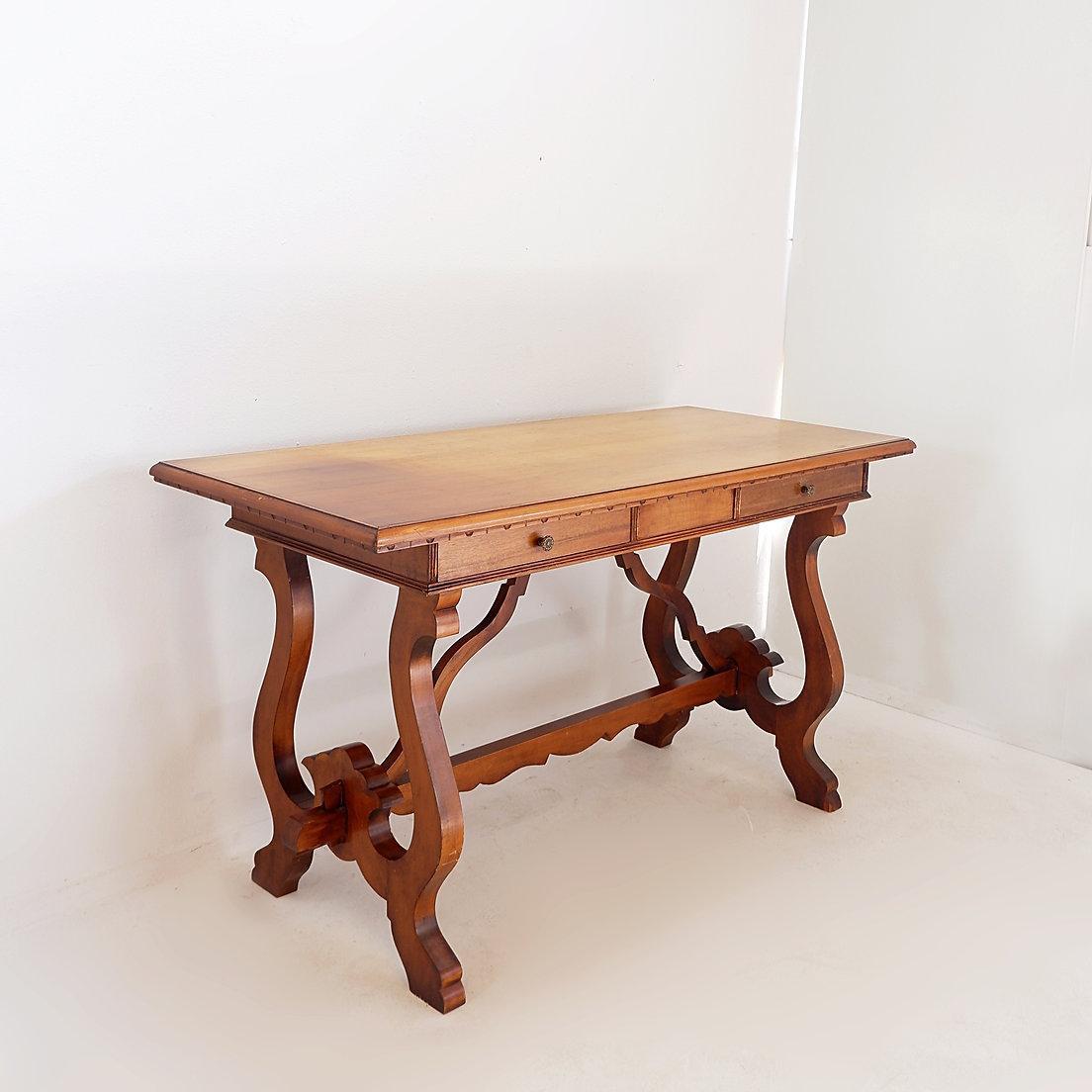 20th Century Lyre console table or desk - 20th century - H : 79, 5cm For Sale
