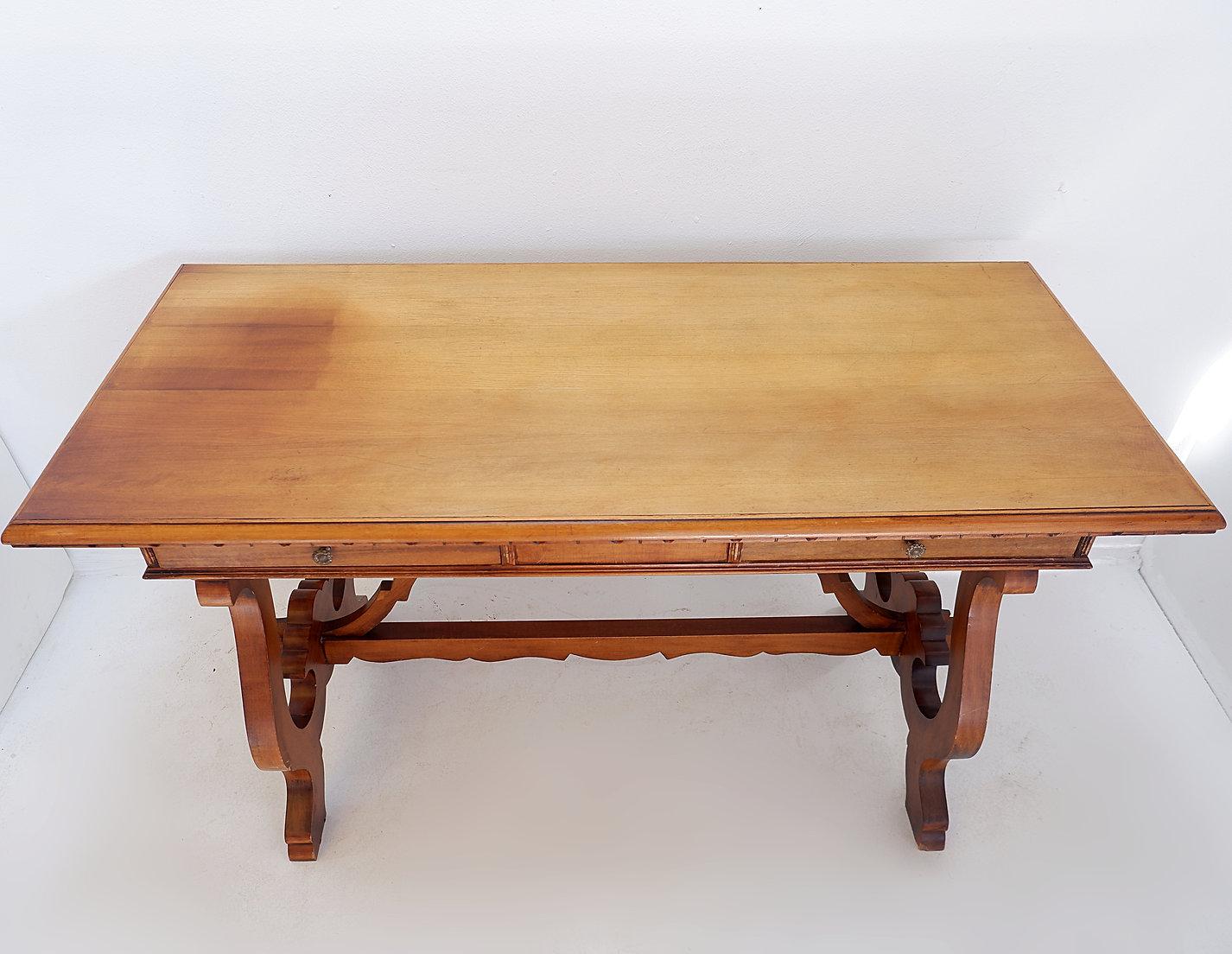 Lyre console table or desk - 20th century - H : 79, 5cm For Sale 1