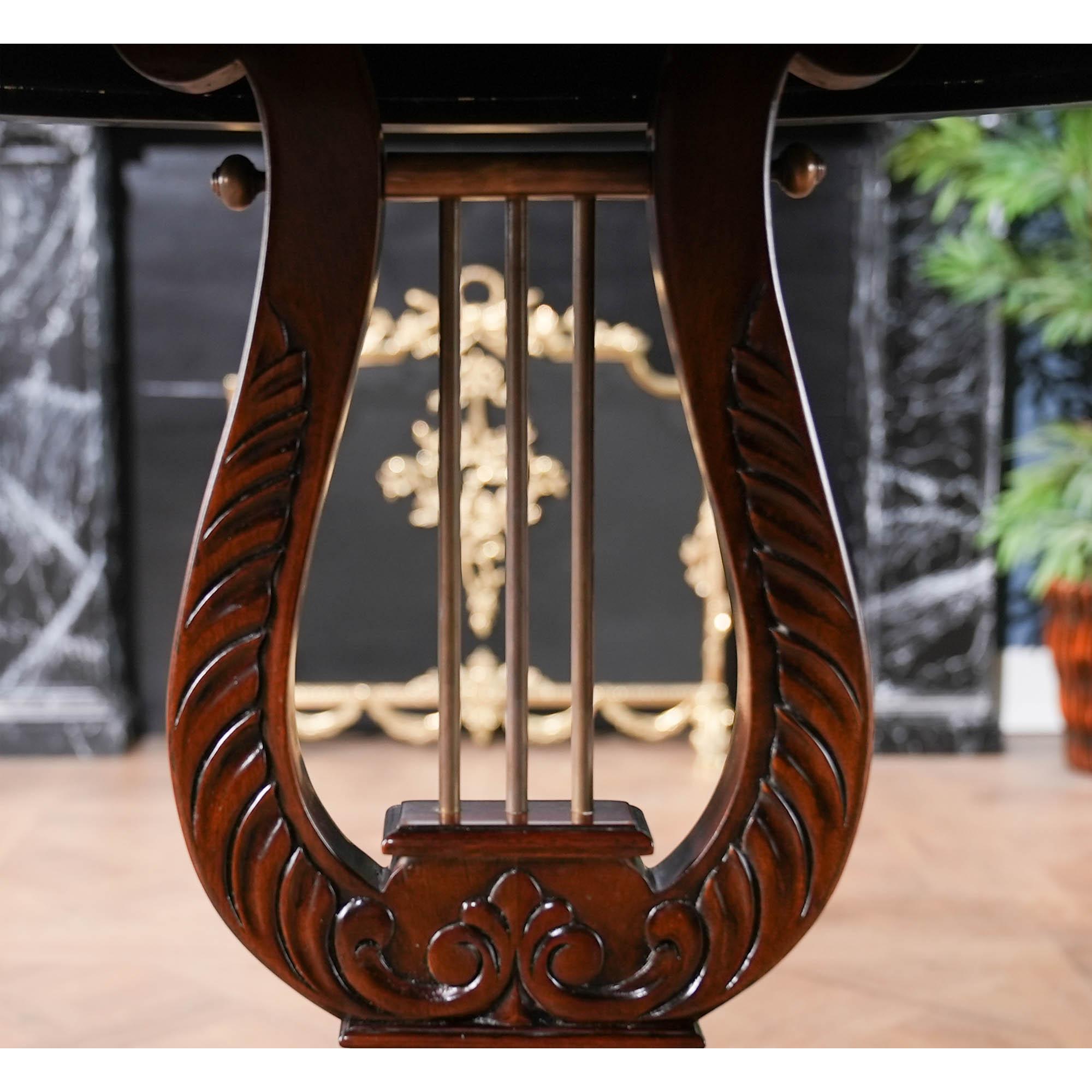 Lyre Lamp Table In New Condition For Sale In Annville, PA