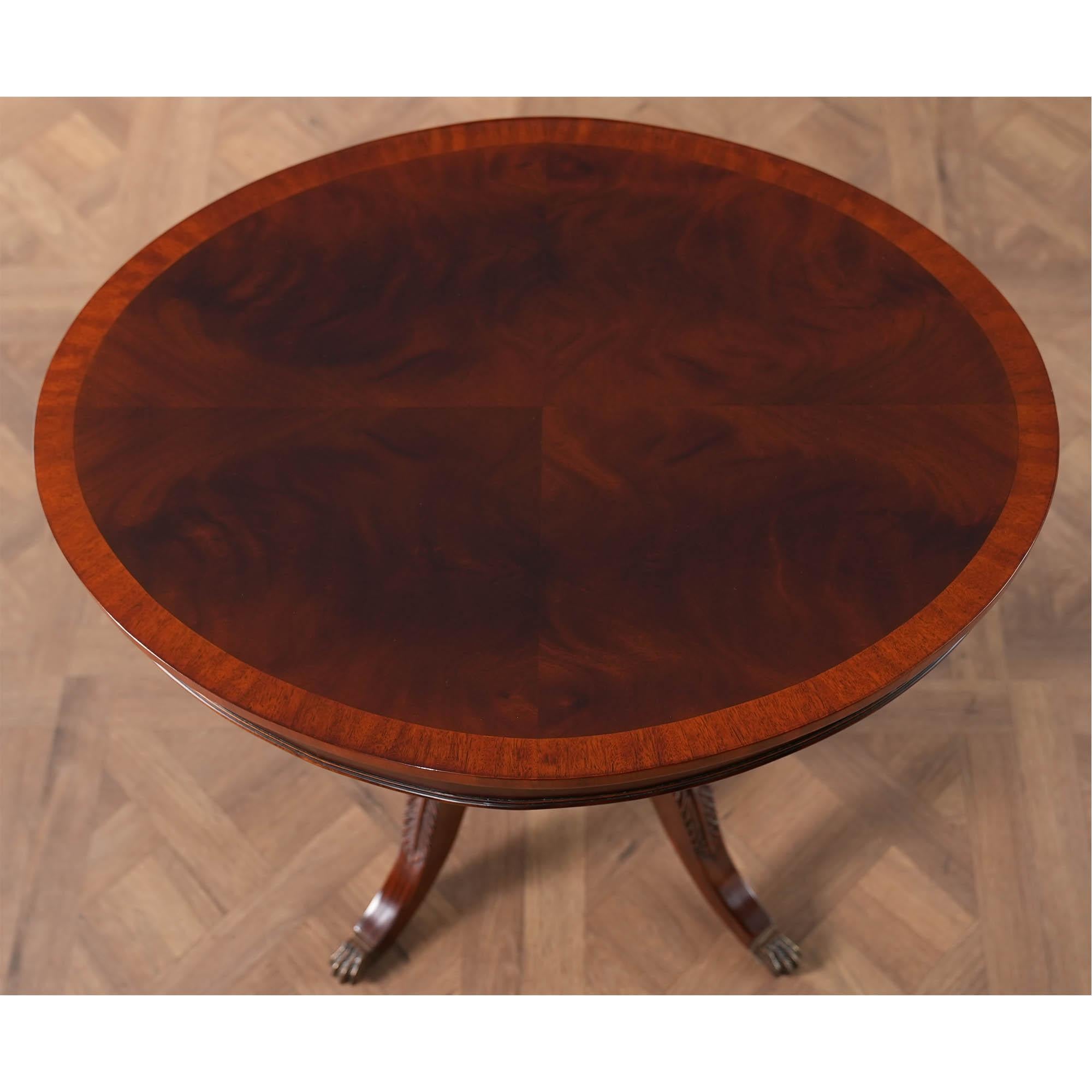 Mahogany Lyre Lamp Table For Sale