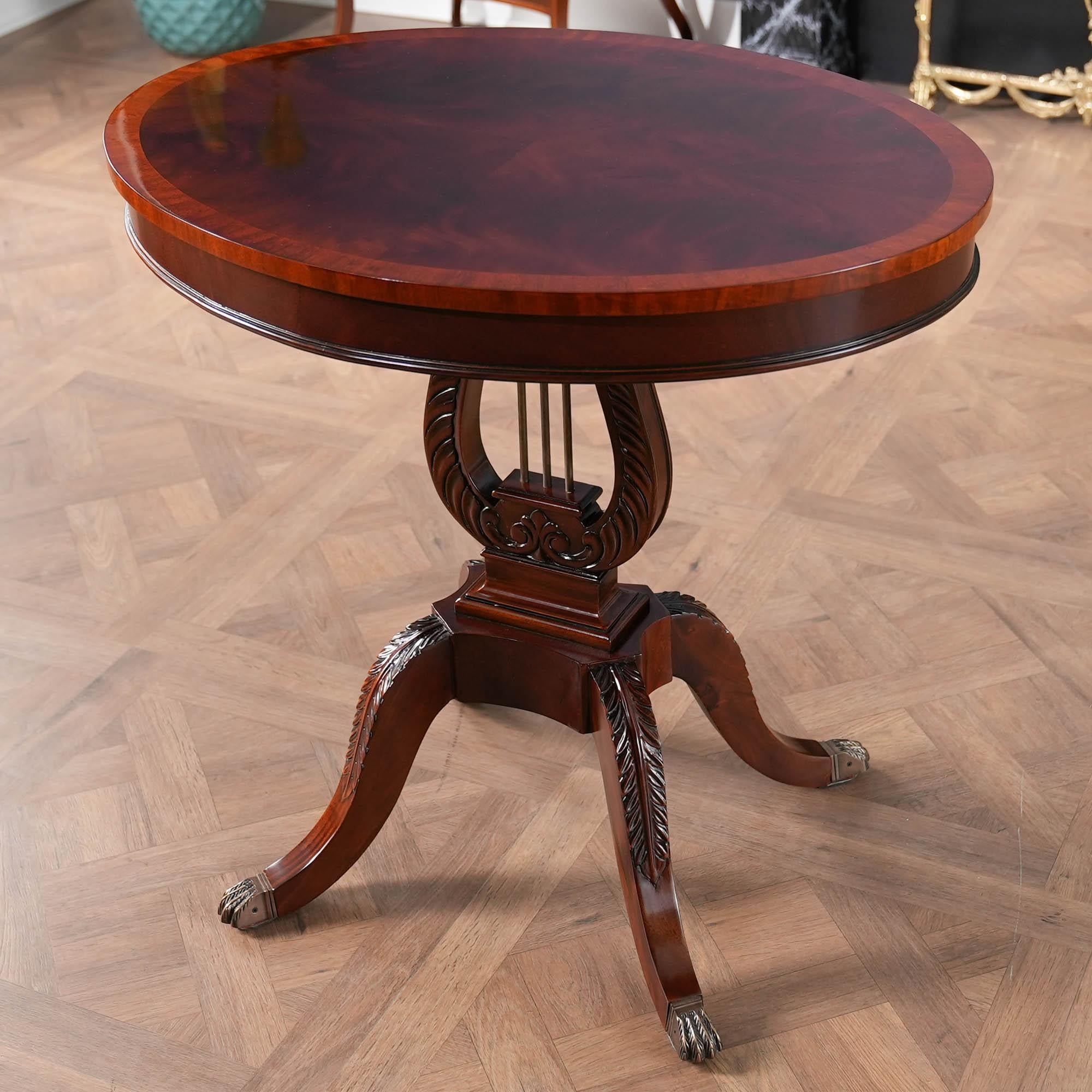 Lyre Lamp Table For Sale 1