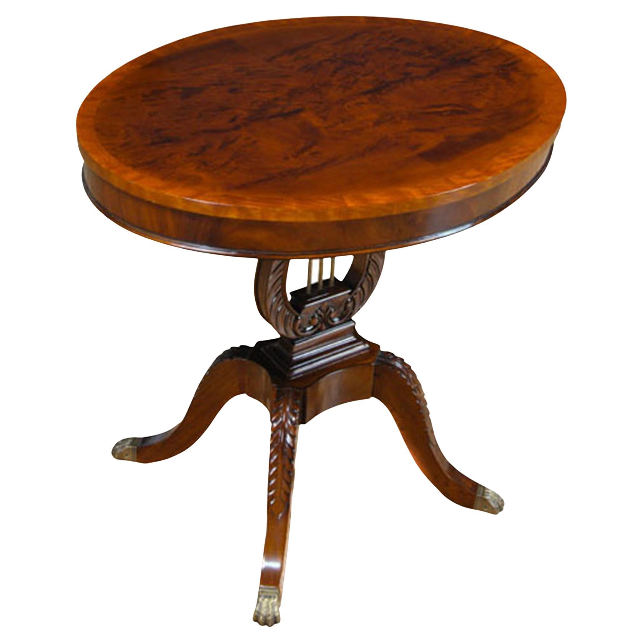 Lyre Lamp Table For Sale