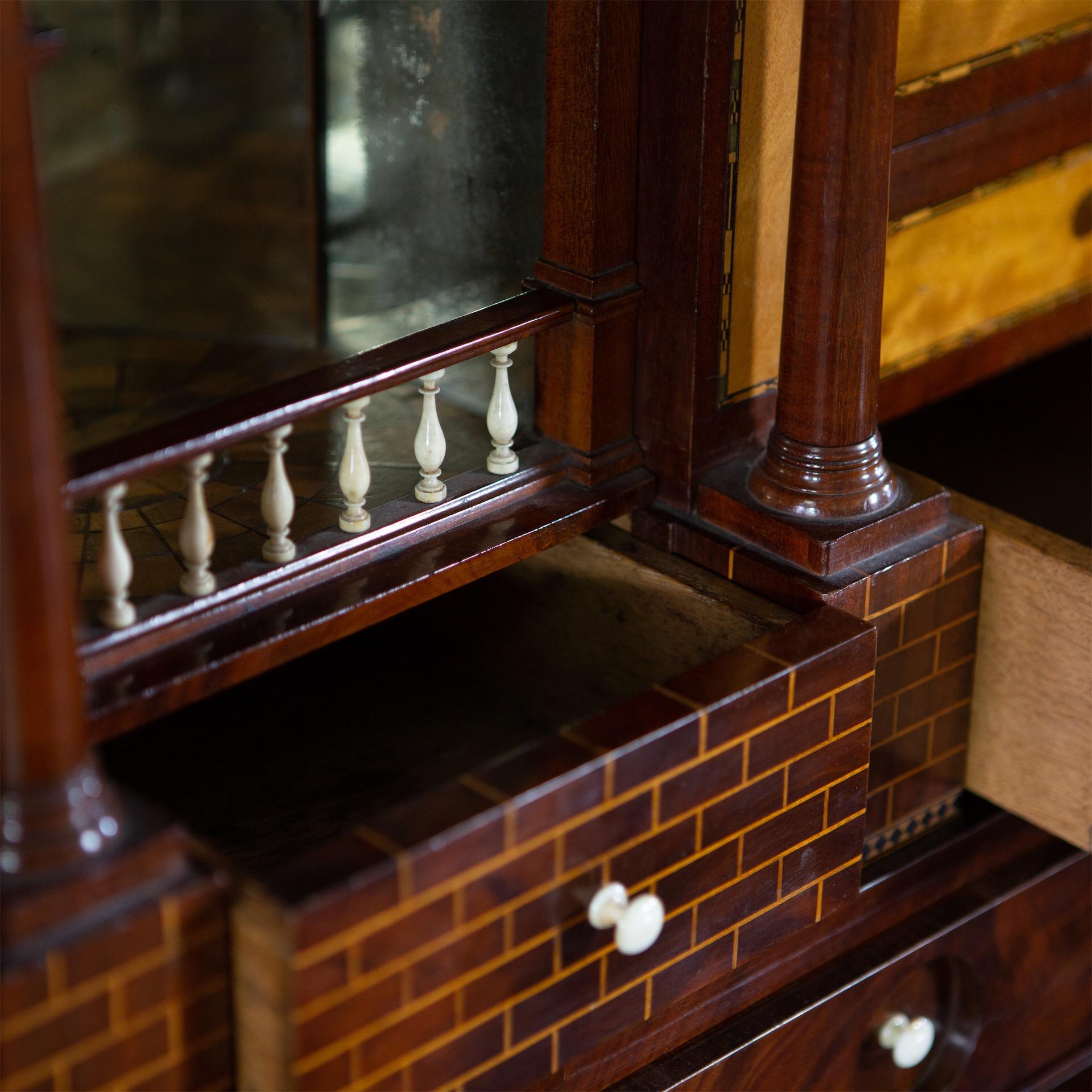 Lyre Secretaire, Mahogany, Germany, circa 1825 2