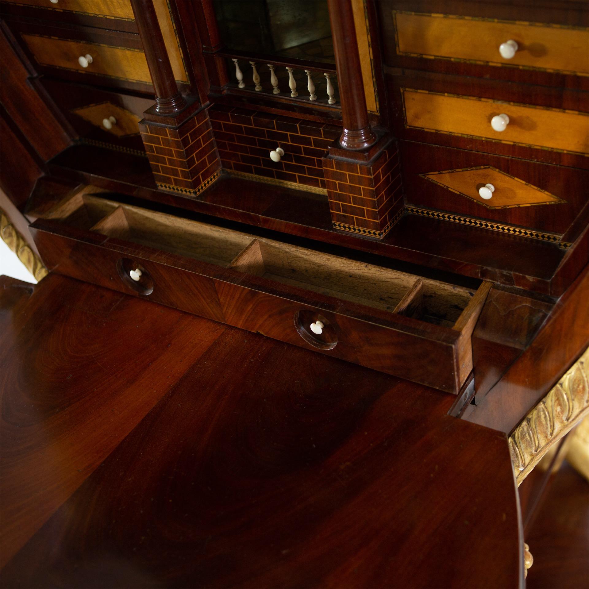 Lyre Secretaire, Mahogany, Germany, circa 1825 3