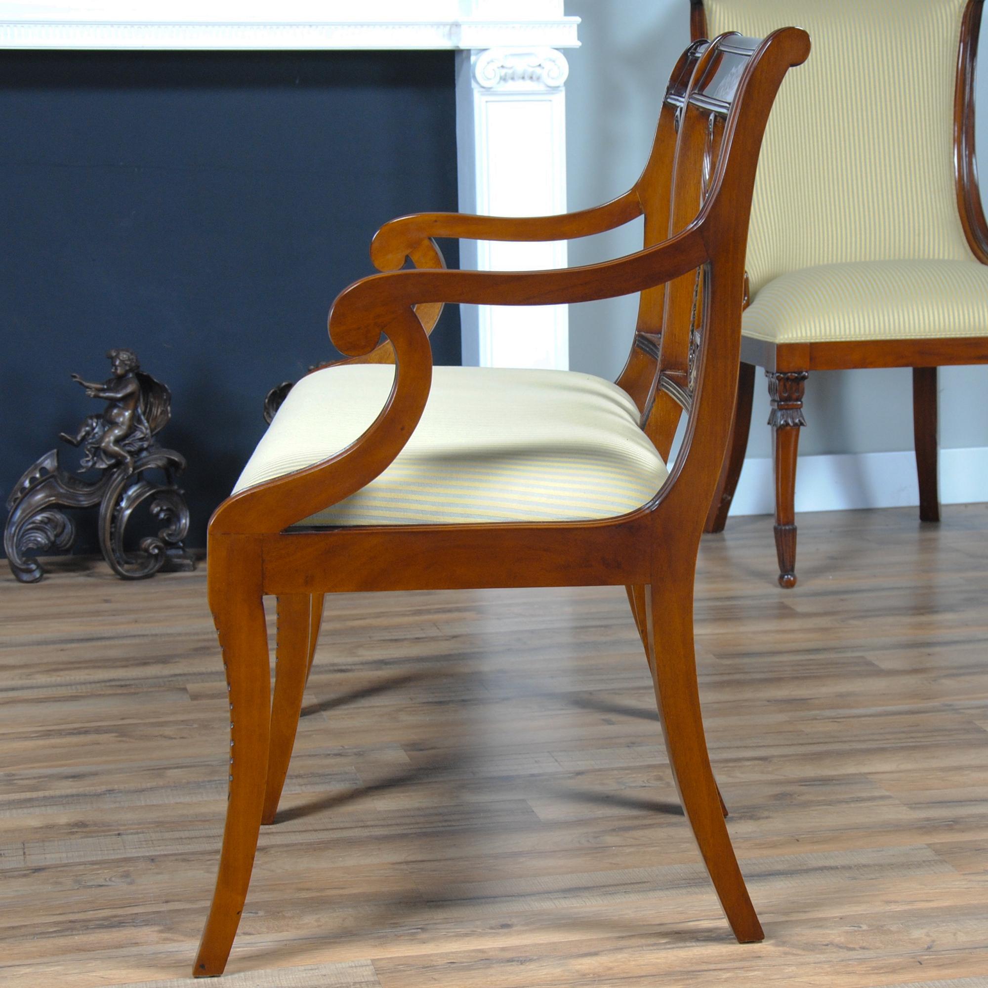 Fabric Lyre Two Seat Chair  For Sale