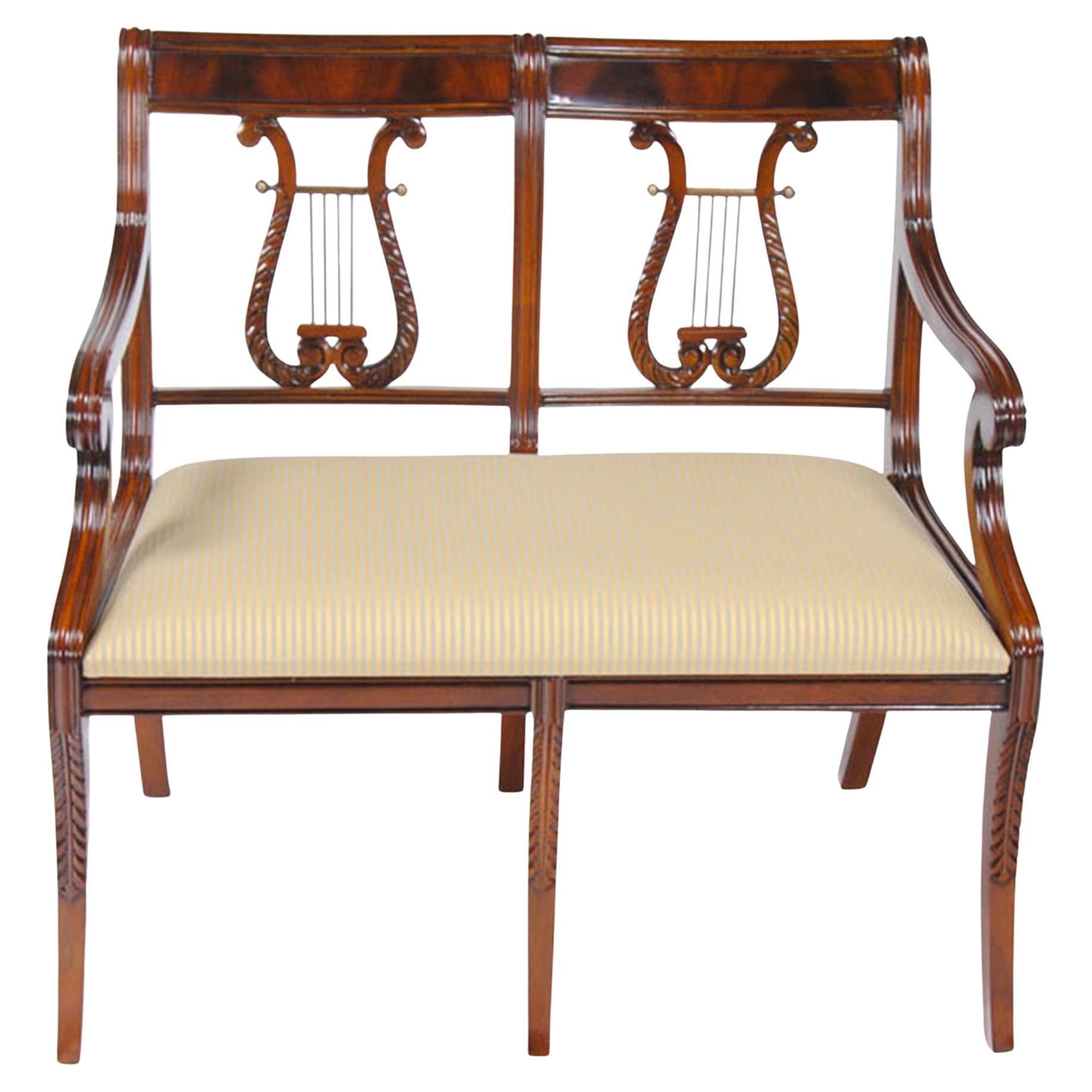 Lyre Two Seat Chair  For Sale
