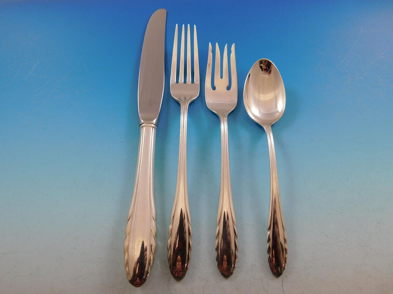20th Century Lyric by Gorham Sterling Silver Flatware Set for 12 Service 48 pieces For Sale