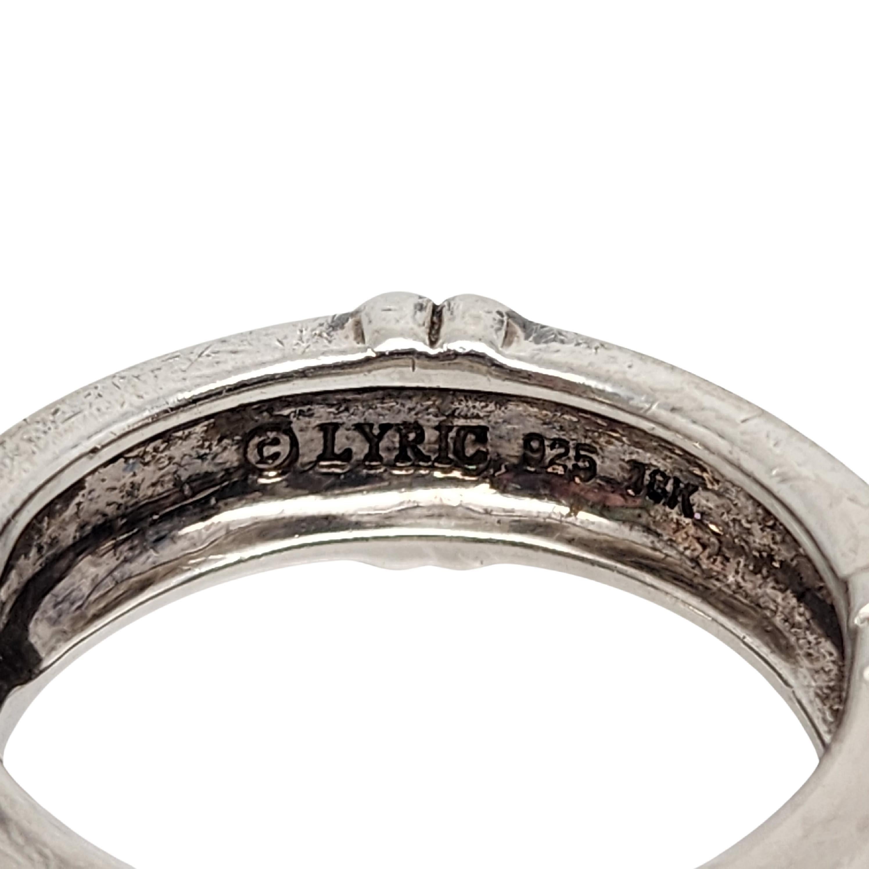 Lyric Sterling Silber 18K Gelbgold Akzent Rosa Stein Band Ring Größe 7 #15953 3
